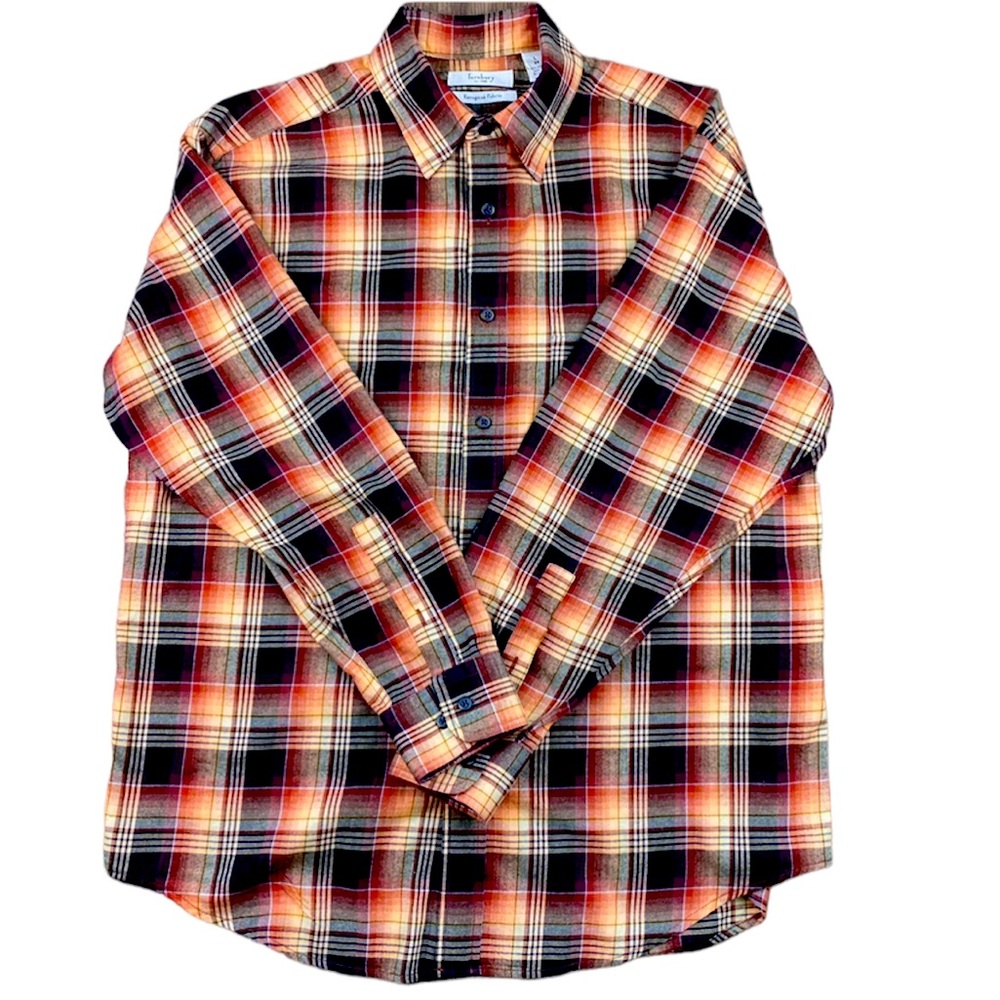 Turnbury Men’s Shirt Soft Flannel Long Sleeve Button Up European Fabric Plaid